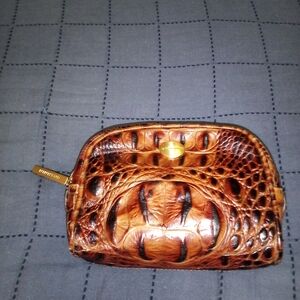 Brahmin Brown Crocodile Embossed Pouch